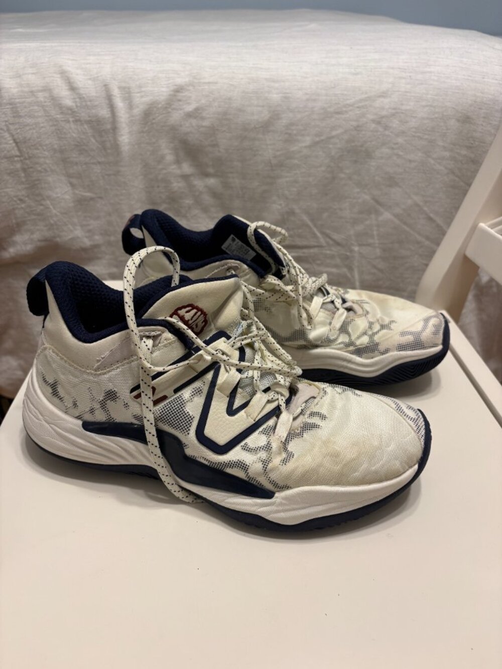 New Balance Two WXY V3 Basketball Shoes Cream Navy Men’s 8